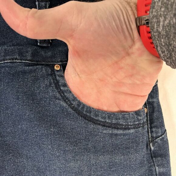 FSP Denim Wear Jean Shorts Women's Size 40 Dark Wash Denim Button Zip - Picture 4 of 8